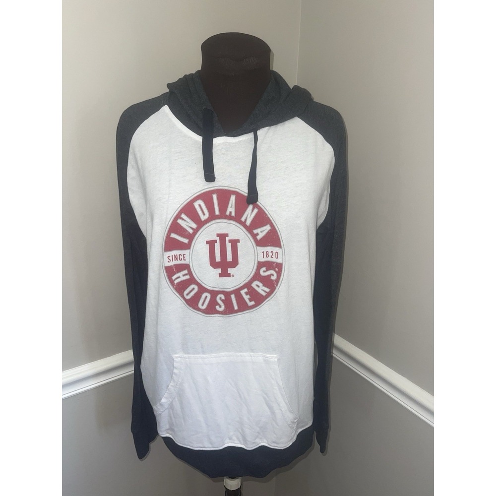 Indiana Hoosiers Rivalry Threads 91 Men's Hooded Shirt Sz L